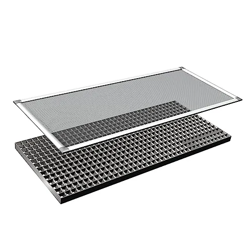 Lichtschachtabd. 44x106 AluRahmen - Universalabwehr für drinnen, ideal für Kellerschächte mit voller Licht- und Luftdurchlässigkeit, trittfest und leicht abnehmbar dank eloxiertem Aluminium-Rahmen.