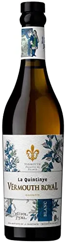 La Quintinye | Vermouth Royal Blanc | 375 ml | In französischen Eichenfässern gereift | Ausgeprägte Bitternoten | Blumiger Duft | Noten von Zitrone & Pineau | lebhafter & floraler Geschmack