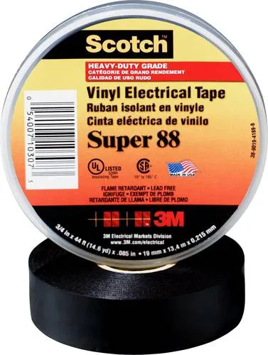 Scotch SUPER88 Isolierband Schwarz 33m x 38mm von Scotch