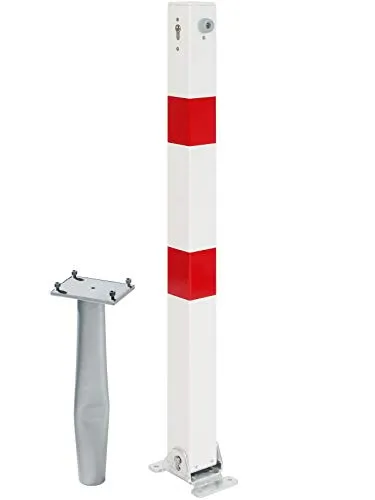 Alberts 787028 Absperrpfosten Klappy-Bo - Parkplatzsperren, klappbar und ideal für temporäre oder permanente Absperrungen, gefertigt aus hochwertigem, feuerverzinktem Stahl mit beständigem Wetter- und Korrosionsschutz.