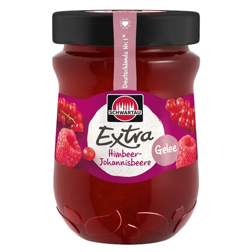 GOURVITA DE Schwartau Extra Himbeer-Johannisbeer Gelee, 340g 4749
