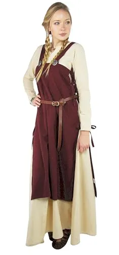 Leonardo Carbone Wikinger Überkleid Hildegard Kleid Bordeaux L/XL