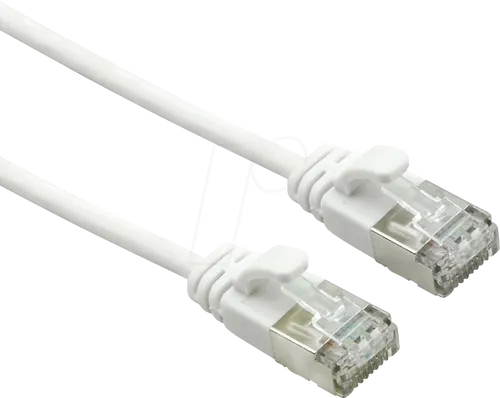 ROLINE 21151711 - Patchkabel, Cat.7 Rohkabel, U/FTP, LSOH, slim, weiß, 1 m