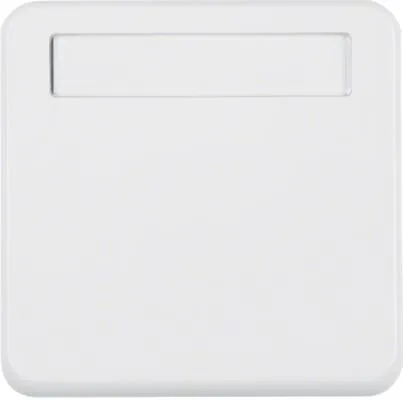 Berker 102259 Zwischenring mit Klappdeckel und Beschriftungsfeld, wg Up IP44, polarweiß glänzend