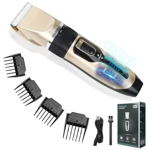 GHONLZIN Hair Trimmer for Men Haarschneider Herren Elektrisch Wiederaufladbare Akku-Haarschneidemaschine für Männer, Kinder und Familien