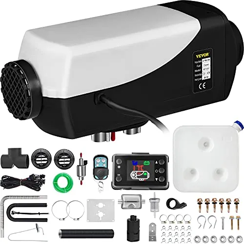 FlowerW Diesel-Heizung, 8 kW, 12 V, mit LCD-Fernbedienung für Auto, Wohnmobil, Boot, Wohnwagen usw.
