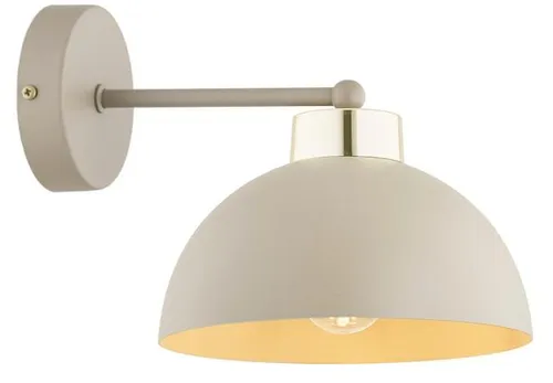 KAR LIGHTING Wandleuchte 1-flammig Beige – Moon Ecru Kaschmir Leuchte aus Metall – E27 Lampe für Flur oder Wohnzimmer