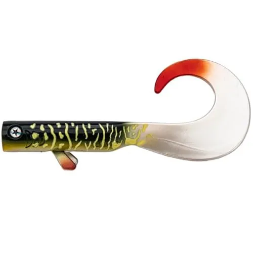 LMAB Drunk Twister - 12 cm & 16 cm, Kunstköder, Gummiköder, Angelköder, Twister Köder zum Raubfischangeln, Hechtangeln, Zanderangeln, Raubfischangeln, Angel Köder (Esox Emil, 12 cm)