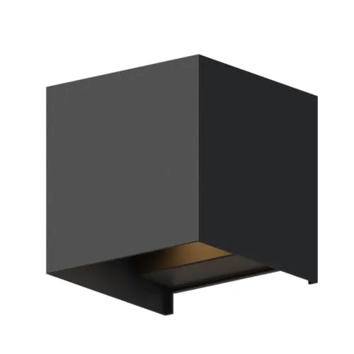 CALEX Bari Wandleuchte, für Außen & Innen, warmweißes Up & Down Licht, einstellbarer Lichtstrahl, wasserdicht, Schwarz