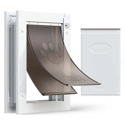VEVOR Hundeklappe Mittelgroß mit Doppelmagnetklappen