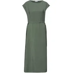 Street One Damen Midi-Kleid mit U-Boot-Ausschnitt in grün von Street One