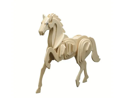 Pebaro 3D-Puzzle Holzbausatz Pferd, 852/5, 36 Puzzleteile