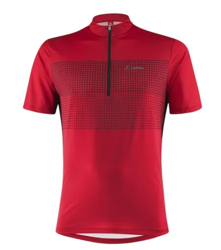 Löffler Fahrrad-Shirt Bike Sparta (Half-Zip, elastisch, schnelltrocknend) rot Herren, Größe: 50