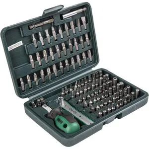 BrüderMannesmann Bitset M29899, 99-teilig - Vielseitiger Bitset mit 99 Teilen für Schlitz, Kreuz, Torx und Innensechskant. Inklusive Umschaltknarre und magnetischem Bithalter, ideal für präzises Arbeiten. Lieferung in praktischer Kunststoffkassette.