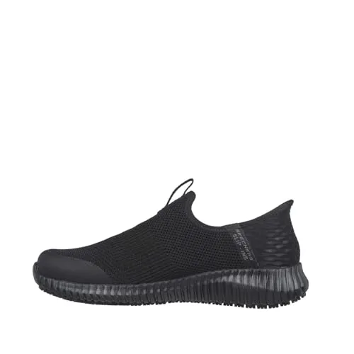 Skechers Herren Cessnock Rylind Sneaker - Schwarz, 44 EU - Herren-Sneaker mit rutschfester Sohle, freihändiger Slip-Ins-Konstruktion und luftgekühlter Memory-Schaum Einlegesohle für optimalen Tragekomfort.