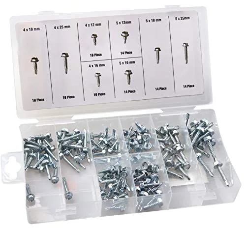 Sortiment BlechSchrauben selbstbohrend , verzinkt selbstschneidend 120 tlg.K