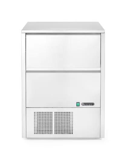 HENDI Eiswürfelmaschine, Arktic, produktionskapazität: 60kg/24h, Edelstahl | Mit Eisschaufel, Wasserfilter und Ablaufschlauch, fassungsvermögen: 30kg, Eiswürfelbereiter, 230V/630W, 605x715x(H)835mm