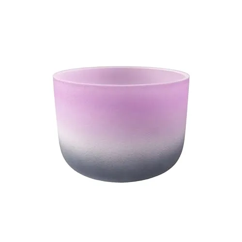 Fame Crystal Singing Bowl, 8 Zoll, B4 432 Hz, Langanhaltender Sound, Sphärischer Ton, Quarz Klangschale, Inklusive Tasche, Schlägel und Silikonring, Ideal für Meditation und Yoga