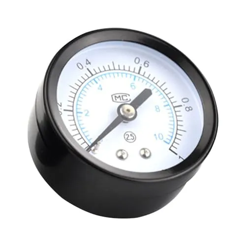 Manometer 0-10 Bar Ø50mm 1/4 Zoll BSP Druckluft Wasser