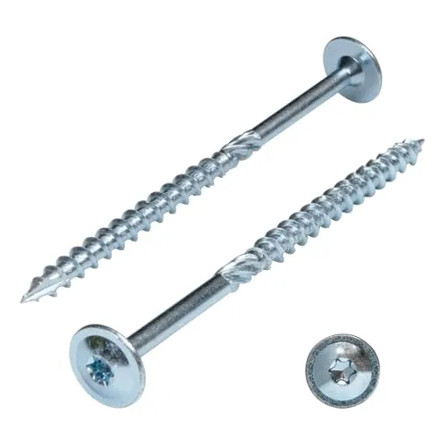 PARCO Tellerkopfschrauben, TX40 Verzinkt, CUT-Spitze, Holzbauschrauben für Konstruktionen, German Quality mit ETA Zulassung (200, 6 x 40mm)