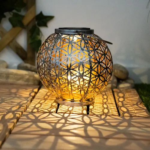 Solarleuchte Außenlampe Hängelampe Balkon Deko orientalisch Akku wetterfest LED