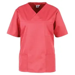 BEB Schlupfbluse beb Basic Kasack Unisex Kurzarm Korall rot 48