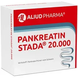 PANKREATIN STADA 20.000 magensaftres.Hartkapseln - Arzneimittel zur Unterstützung der Verdauung bei Bauchspeicheldrüseninsuffizienz, mit 20.000 Ph.Eur.-Einheiten Lipase pro Kapsel für effektive Linderung von Bauchschmerzen und Blähungen.
