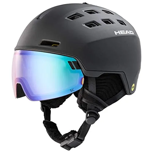 Head Skihelm Radar 5K Photo MIPS Black XL/XXL - Skihelme & Snowboardhelme mit integriertem Visier für uneingeschränktes Blickfeld und optimalen Schutz vor Wind und Wetter. Perfekt für Brillenträger und komfortabel im Einsatz.
