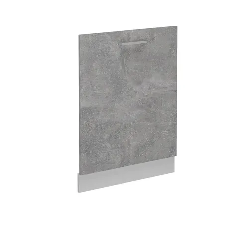 Vicco Frontblende R-Line, Beton/Weiß, 60 cm - Sockelblende für Geschirrspüler, verleiht Ihrer Küche Eleganz und Modernität, individuell konfigurierbar für perfektes Küchendesign.
