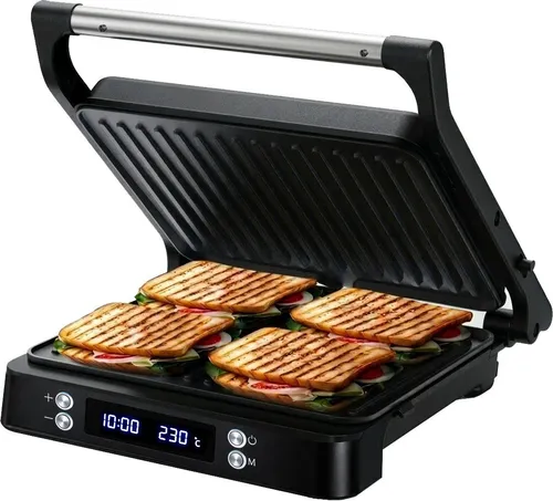 Olvy Kontaktgrill XXL 2000W – 3-in-1 Sandwichmaker für 4 Sandwiches