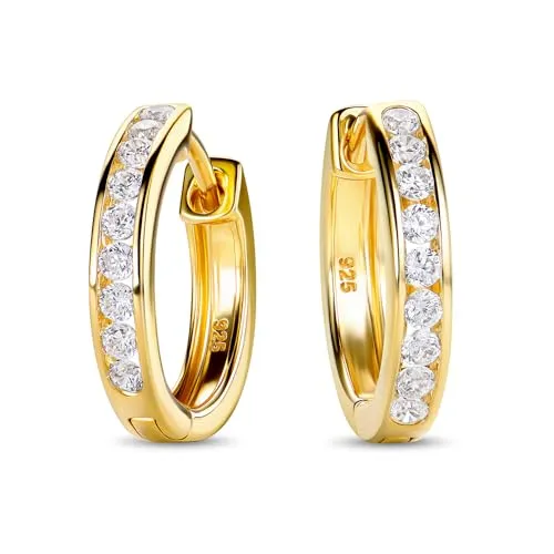 MIORE Creolen Silber 925 mit Zirkonia von MIORE