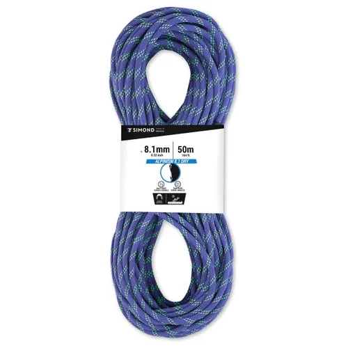 SIMOND Rappel Alpinism 8.1 Halbseil 50 m Blau