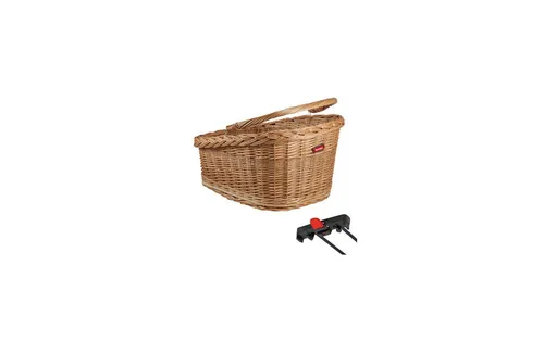 KLICKfix Hinterrad-Weidenkorb 2128053620 – Schwarz, 47x37x26cm