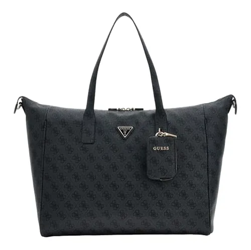GUESS Latona Carryon L Shopper Tasche (Coal) - Elegante Shopper Tasche in Dunkelgrau mit markantem Logo-Muster. Geräumiges Design mit praktischer Fächeraufteilung, ideal für den Alltag und besondere Anlässe.