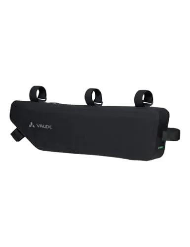 Vaude Trailframe L - Wasserdichte Fahrradtasche 5 l schwarz - Fahrradtasche für Bikepacking, aus 64% recyceltem Polyamid. Wasserdicht und PVC-frei, ideal für Outdoor-Abenteuer. Entdecken Sie die Vorteile der nachhaltigen Materialien!