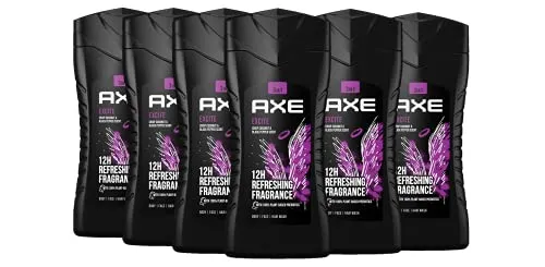Axe 3-in-1 Duschgel & Shampoo Excite für ganztägige Frische, unwiderstehlichen Duft und eine angenehme Dusche dermatologisch getestet 6x 250 ml