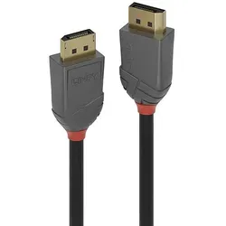 Lindy Anthra Line DisplayPort-Kabel 7.5 m - 4K Unterstützung - Adapter für hochauflösende 4K-Übertragungen, ideal für Gaming und Multimedia-Anwendungen.