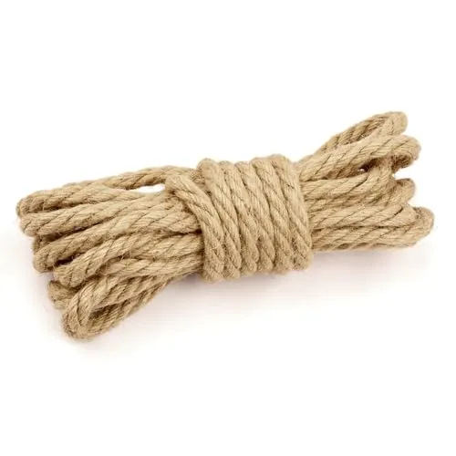 Juteschnur,Zommke 10 m Juteseil Hanfseil Braun Jute-Schnur Seil Kordel für Garten, DIY Kunsthandwerk, Verpackungen und Dekoration (8mm)