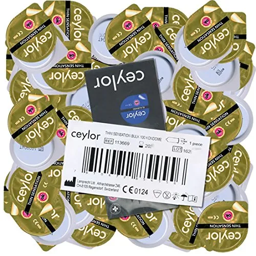 Ceylor Thin Sensation 100 extradünne Kondome, extra sensitive Kondome, Großpackung, verpackt im hygienischen 