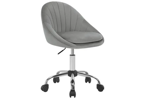 Woltu Ergonomischer Bürostuhl, 150 kg belastbar, grau - Bürostuhl mit höhenverstellbarer Sitzfläche und 360° drehbaren Rollen, ideal für komfortables Arbeiten und Schminken. Modernes Design und robustes Material für langanhaltenden Komfort.