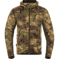 Härkila Deer Stalker Camo Fleece Hoodie - M - forest green - Funktionsjacke mit extrem geräuscharmem ArcStretch-Material, ideal für die Jagd. Mit Tanatex®-Behandlung gegen Insekten und vielseitigem MSP-Camouflage für jede Jahreszeit.