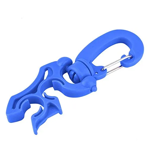 Pwshymi Tauchclip Tauchschlauchhalter Clip Scuba Diving Double BCD Schlauchhalter Clip(Blau) Sportinggoods