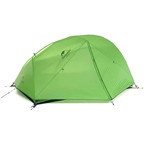 Naturehike Star-River Leichtes Zelt 20D Silikon Stoff 2 Person Doppelschichten Aluminium Rod Camping Zelt(20D Grün)