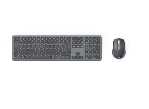 Hama 00173065 WKM-550 - Kabelloses Tastatur-Maus-Set Schwarz, Multi-Device Verbindung für bis zu 3 Geräte und flüsterleise Tasten für störungsfreies Arbeiten