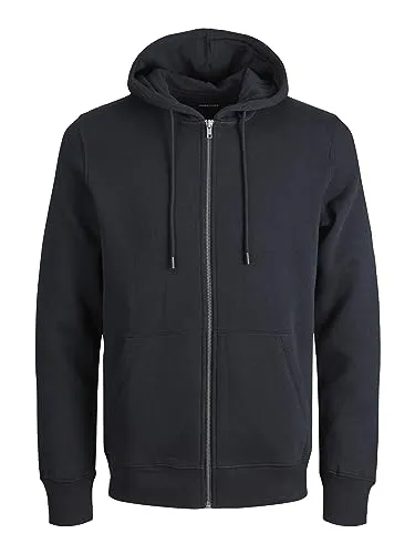 Jack & Jones Jjestar Basic Sweat Zip Hood Kapuzenjacke, Schwarz, XXL EU - Kapuzenpullover für Herren, stylisch und bequem, perfekt für den lässigen Alltagslook der dänischen Marke JACK&JONES.