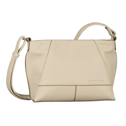 TOM TAILOR Adrienn Damen Umhängetasche Crossbody Bag Klein Weiß - Umhängetasche aus feinem Lederimitat, mit verstellbarem Schulterriemen und praktischem Reißverschlussfach – ideal für einen schlichten, eleganten Look.