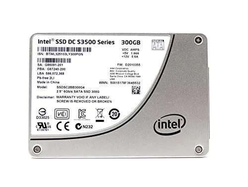 Intel SSD DC S3500 300 GB 300 GB – Solid State Drives (Silber, SATA, Serial ATA II, Serial ATA III, MLC, 256-bit AES, 0–70 °C, 6,3 cm)