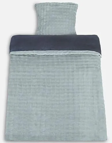 Leonado Vicenti Plüsch Bettwäsche 155x220 cm + 80x80 cm Bubble Cashmere Touch extra warm, Winter – Grau