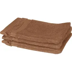 Schöner Wohnen Waschlappen SW-Cuddly, Braun, Textil, 3-teilig, Uni, 16x21 cm, Oeko-Tex® Standard 100, saugfähig, Aufhängeschlaufe, angenehm weich, hochwertige Qualität, schnelltrocknend, Badtextilien, Waschlappen