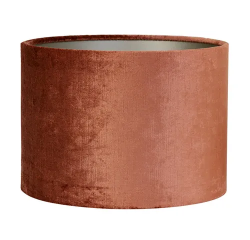 Dirk Davids Leuchten GmbH Velours Lampenschirm Zylinder Terra Seidenglanz 40-40-30cm - Eleganter Lampenschirm aus hochwertigem Velours-Stoff in Terra Seidenglanz. Ideal für Standleuchten, Tischlampen oder Hängelampen. Für eine gemütliche Atmosphäre in Ihrem Wohnraum.